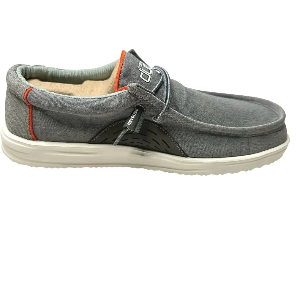 Hey Dude Men’s Wally Free Shoes Granite Gray Size 8 New w/ Tags - Picture 6 of 10